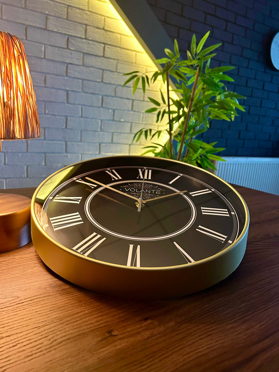 VOLANTE GROOVY Series Modern Wall Clocks 35 cm Ø Real Glass 