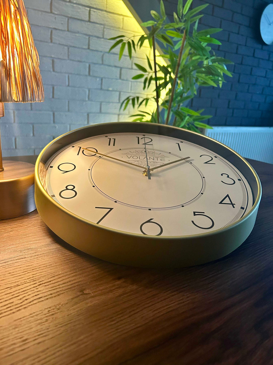 VOLANTE PLAIN Series Modern Wall Clocks 35 cm Ø Real Glass 