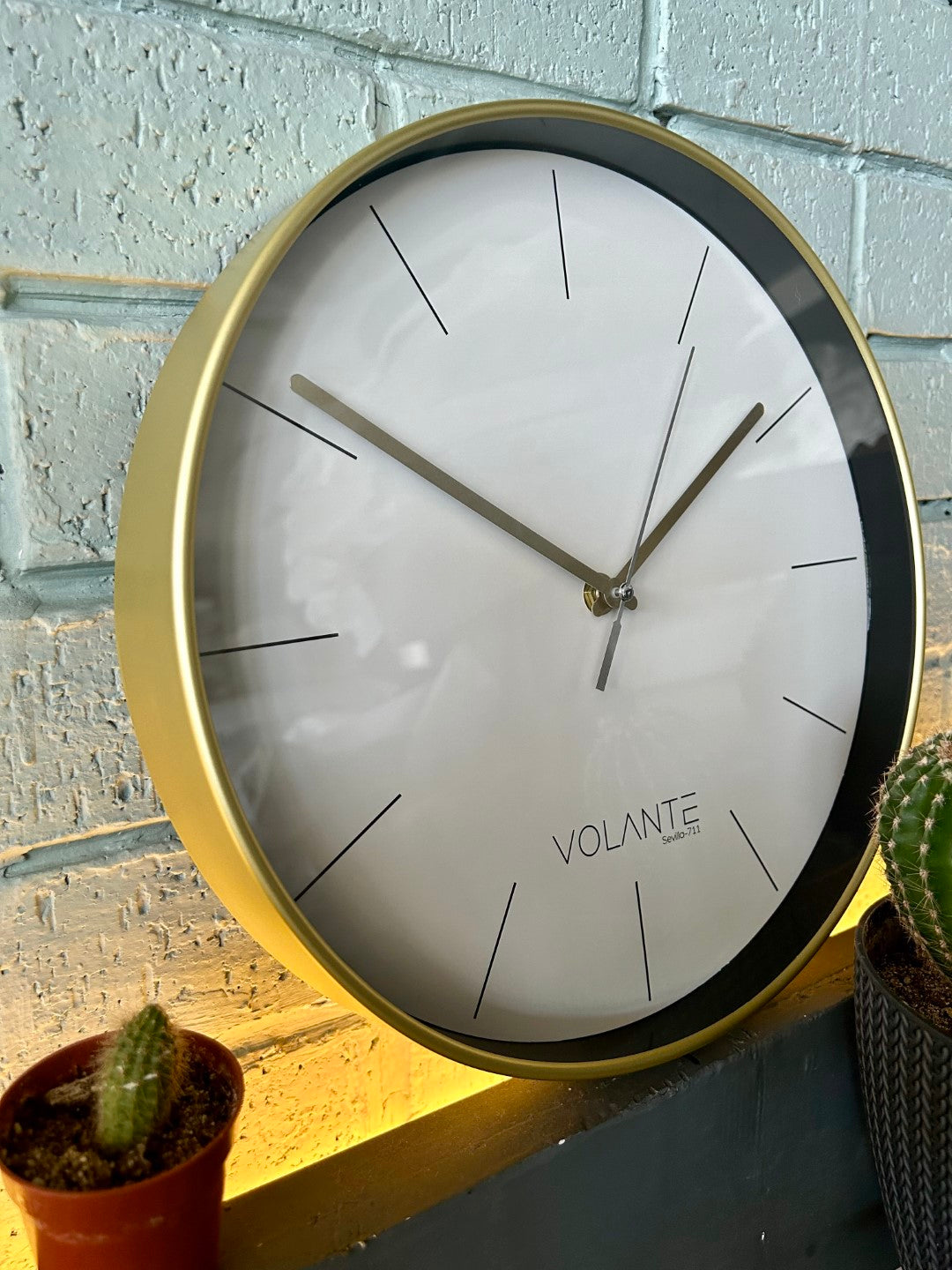 VOLANTE LOFTY Series Modern Wall Clocks 30 cm Ø Real Glass 