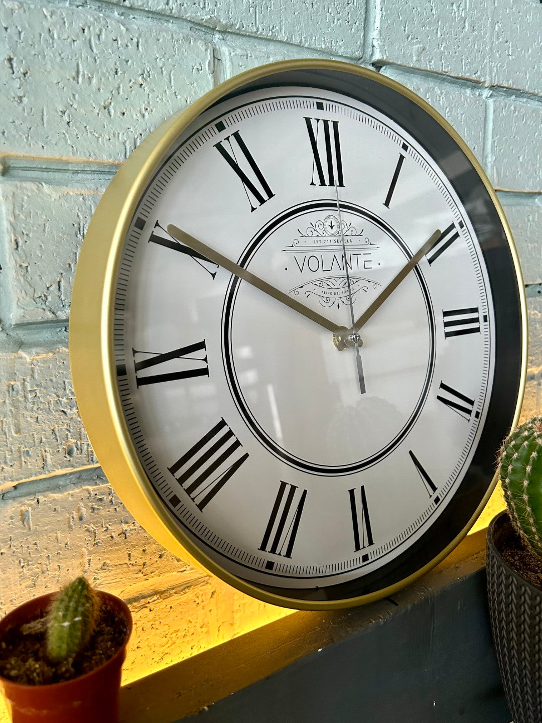 VOLANTE ELEGANT Series Modern Wall Clocks 30 cm Ø Real Glass 
