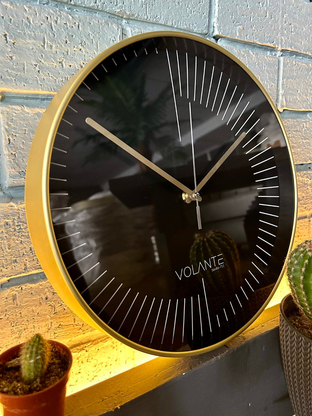 VOLANTE EFFECT Series Modern Wall Clocks 30 cm Ø Real Glass 