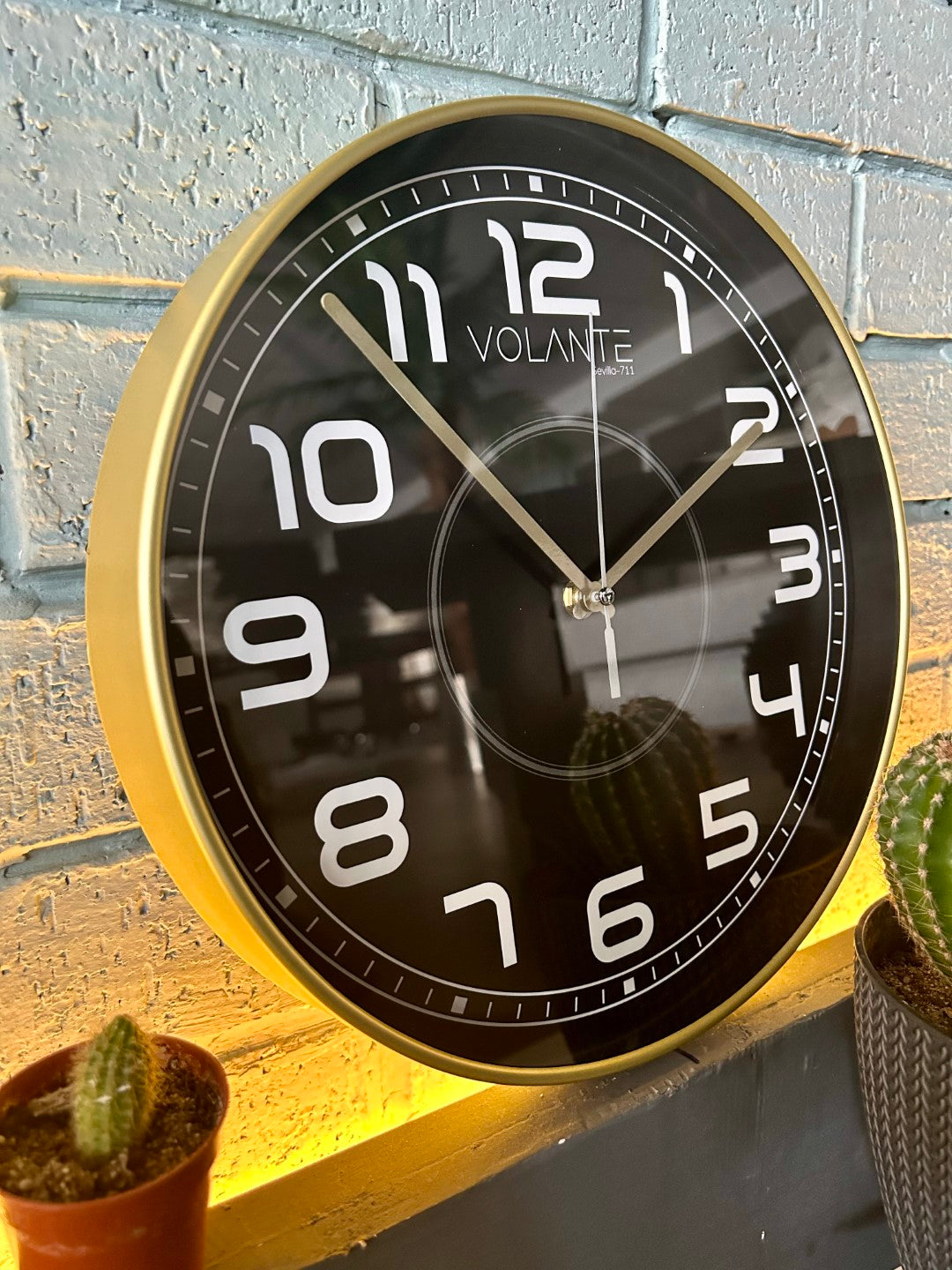 VOLANTE DIAMOND Series Modern Wall Clocks 30 cm Ø Real Glass