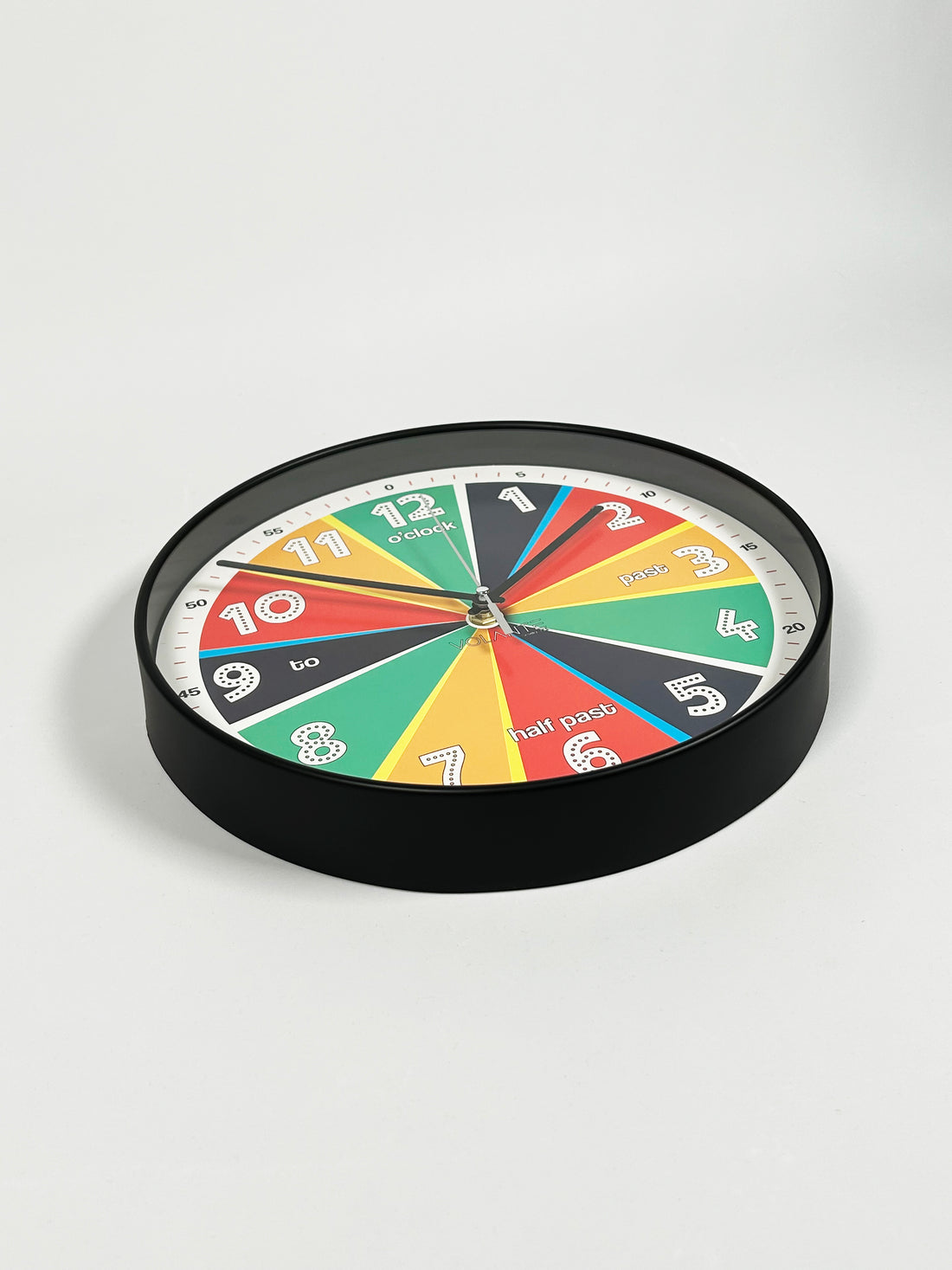 VOLANTE EDUCATIONAL TIME Series Modern Wall Clocks 30 cm Ø Real Glass 