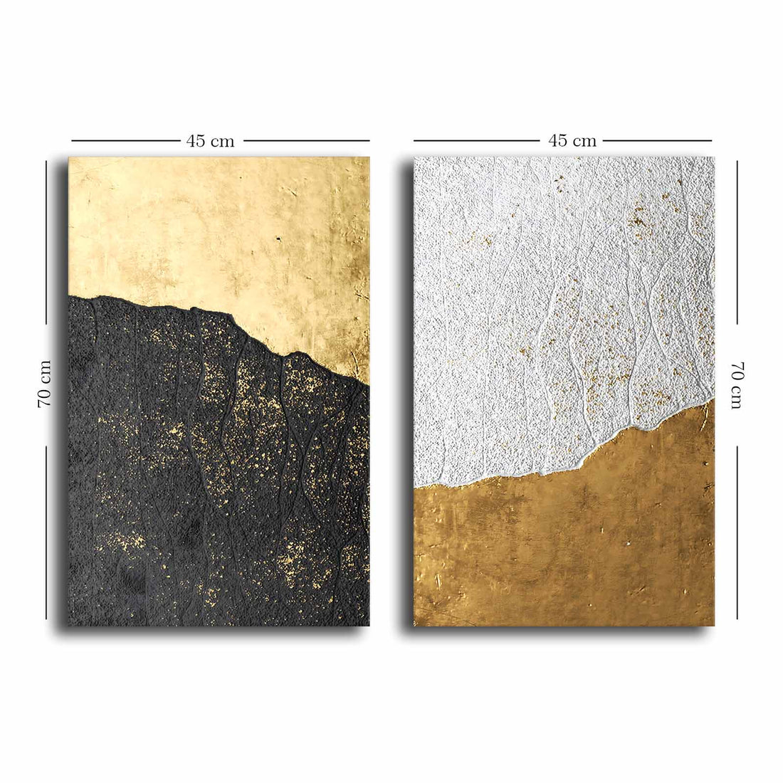 2 PIECE GOLDEN SEA CANVAS PAINTING