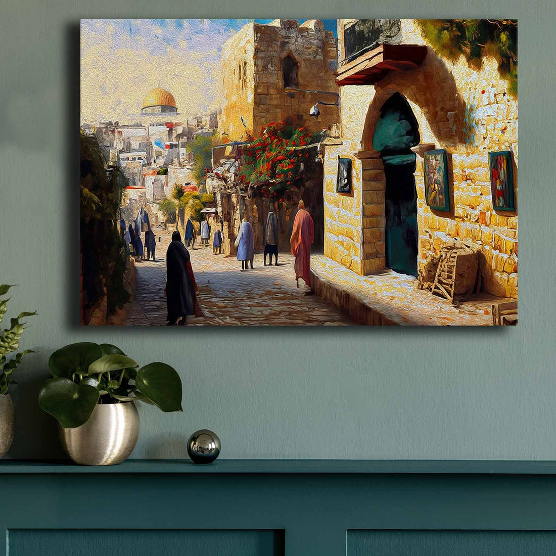 70100 JERUSALEM SIDE STREETS MODERN CANVAS PAINTING
