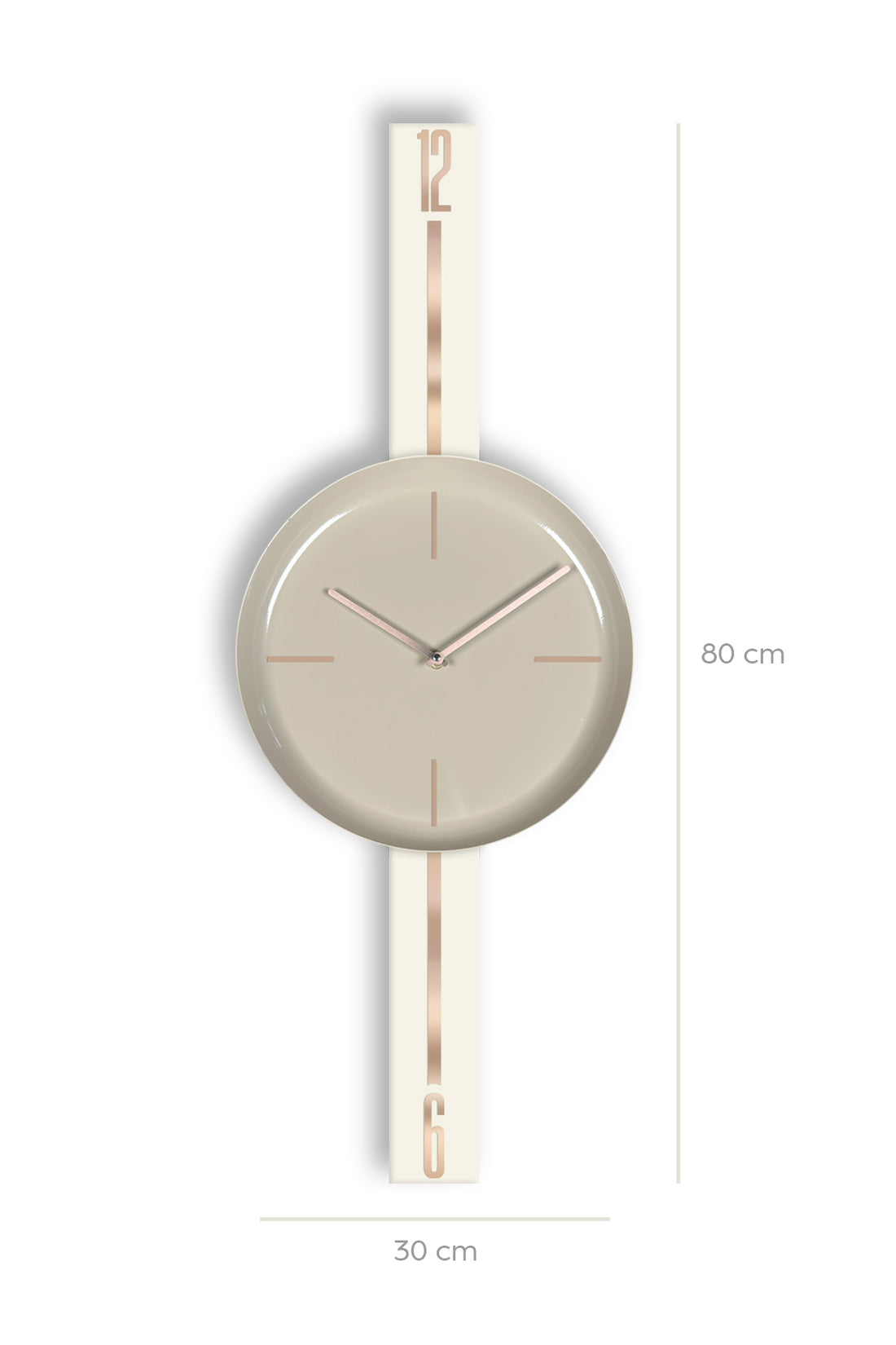 Metal Wall Clock, Simple and Soft Design, Scandinavian Simplicity, Modern and Stylish Silent Wall Clock 80x30 cm 